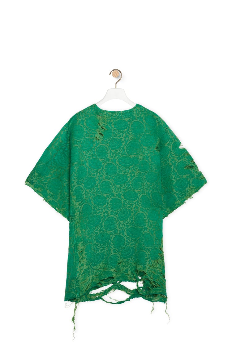 LOEWE Embellished top in linen and silk 綠色