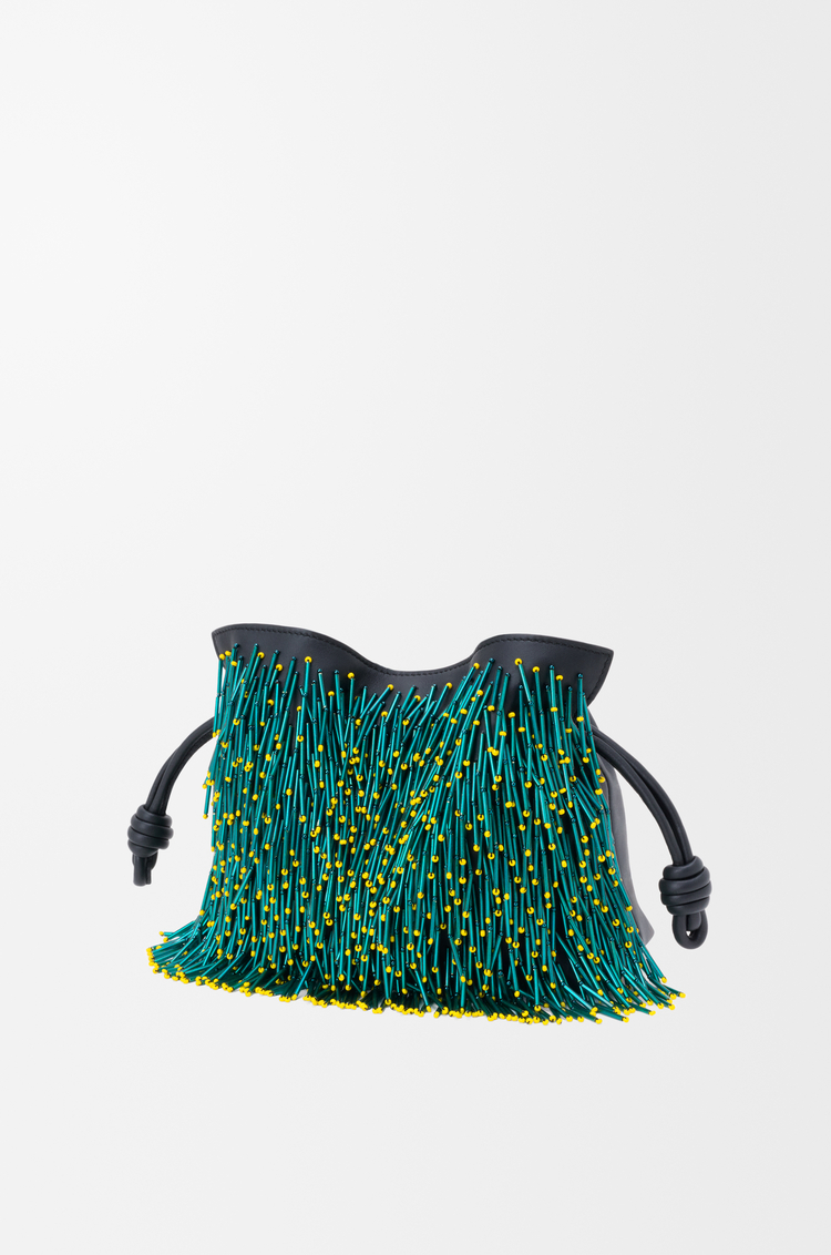 LOEWE Bolso Flamenco clutch mini mimosa en piel napa de cordero suave Multicolor/Negro