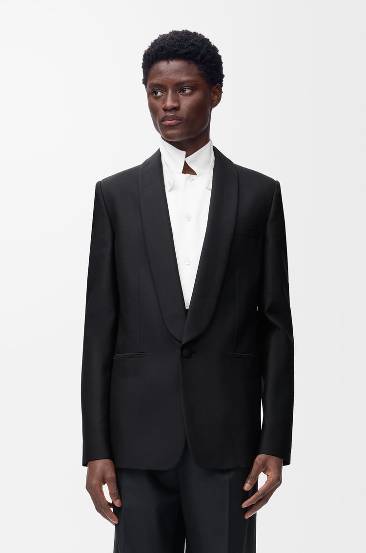 LOEWE Veste en laine et soie Noir