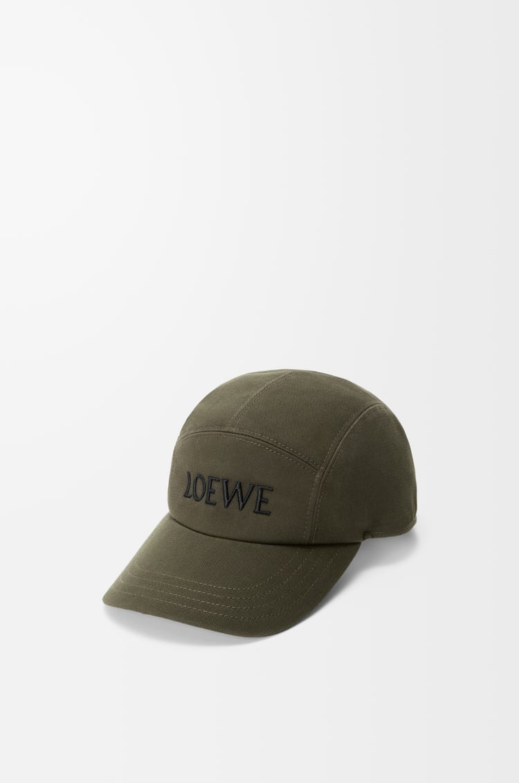 LOEWE Camp cap in cotton Dark Khaki
