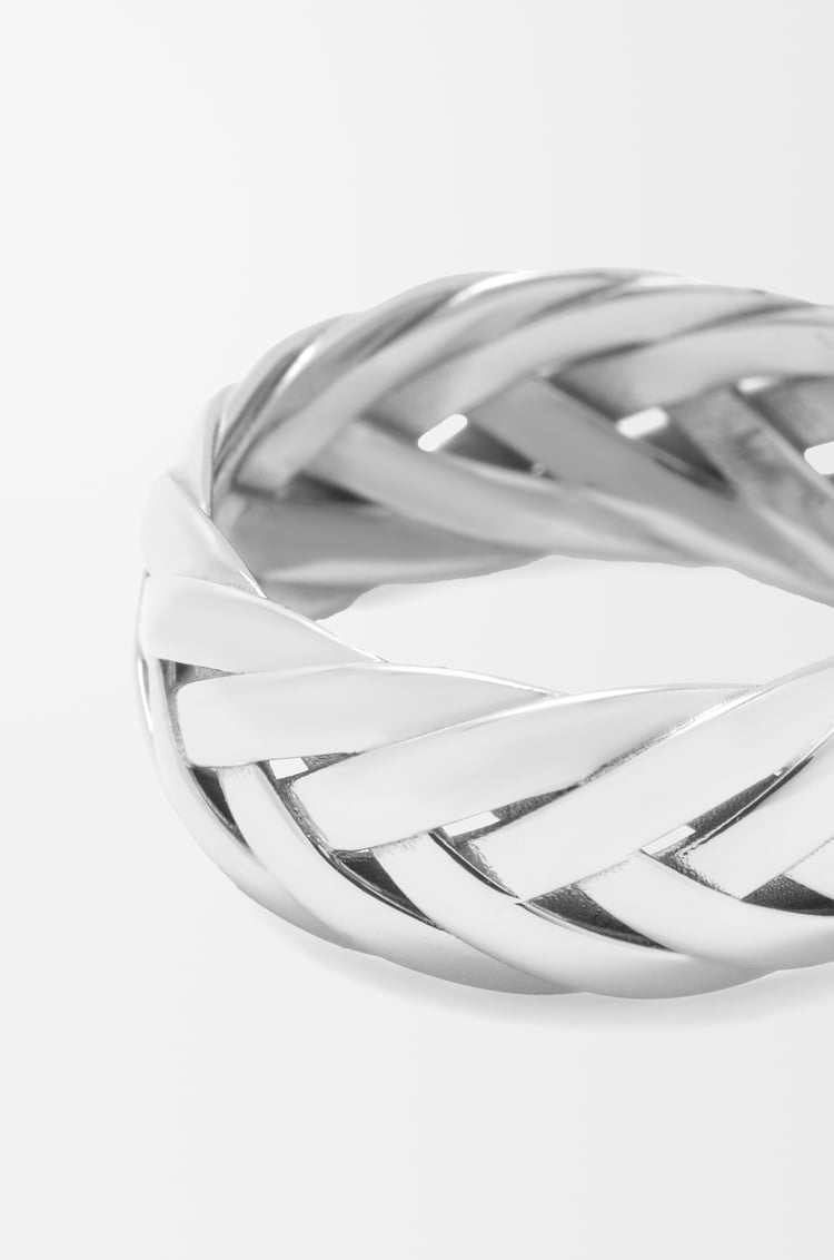 LOEWE Anillo trenzado en plata de ley Plata
