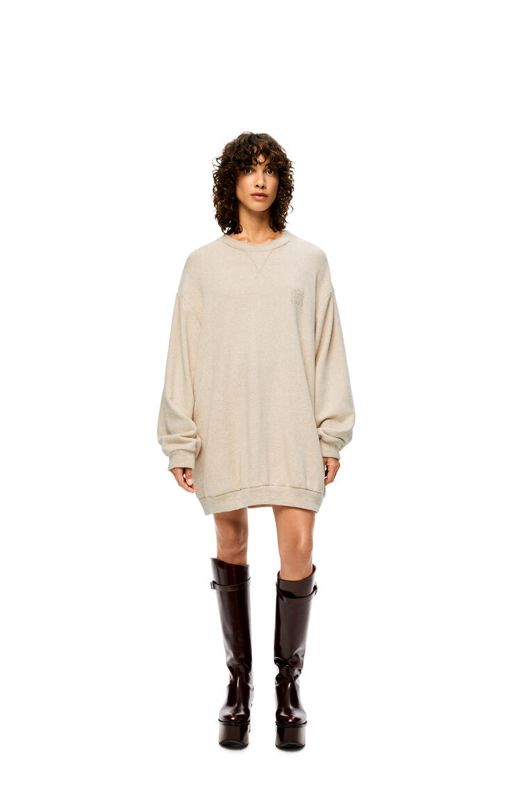 LOEWE Anagram sweatshirt dress in cotton Ivory pdp_rd