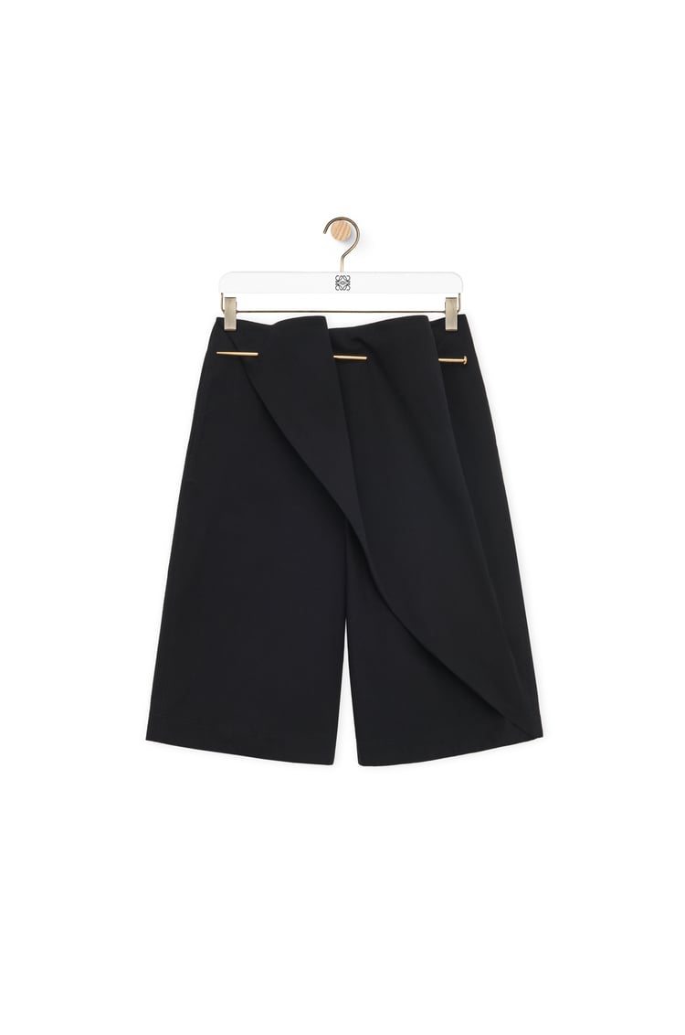 LOEWE Pin shorts in cotton 黑色