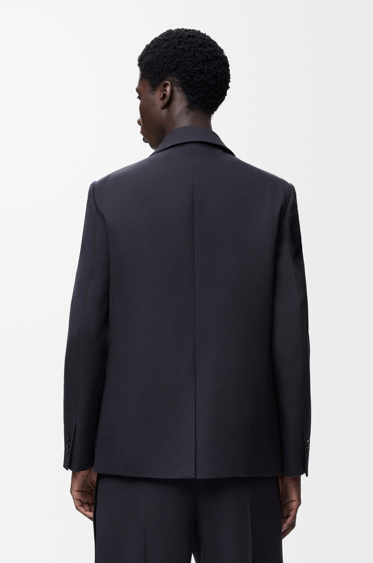 LOEWE Jacket in wool Dark Navy Blue