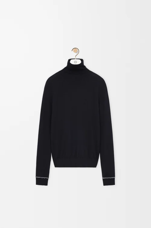 LOEWE Jersey en lana Azul Marino/Gris