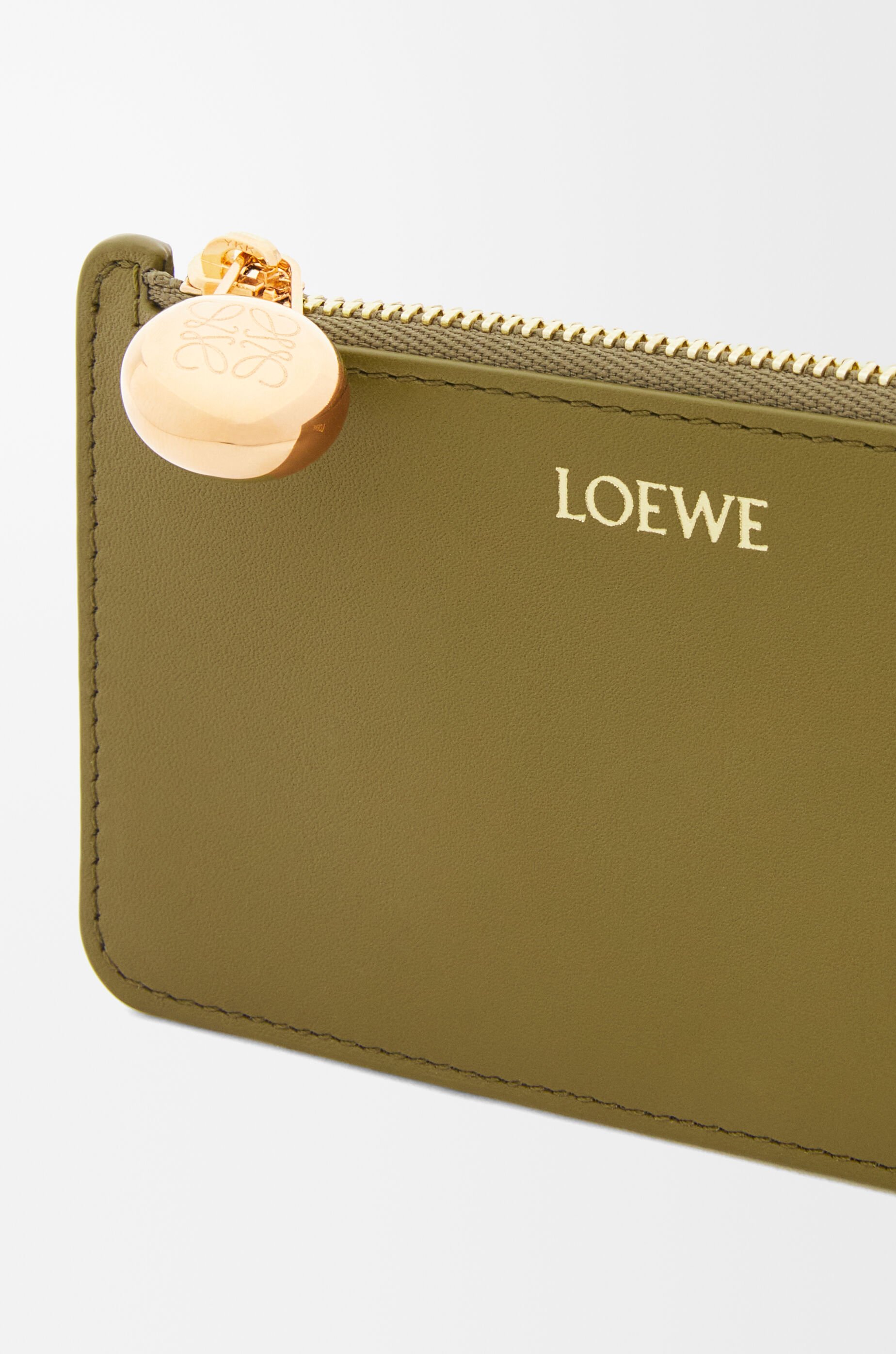 Pebble coin cardholder in shiny nappa calfskin Green - LOEWE
