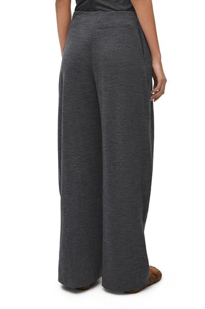 LOEWE Draped trousers in wool and cashmere Grey/Black plp_rd