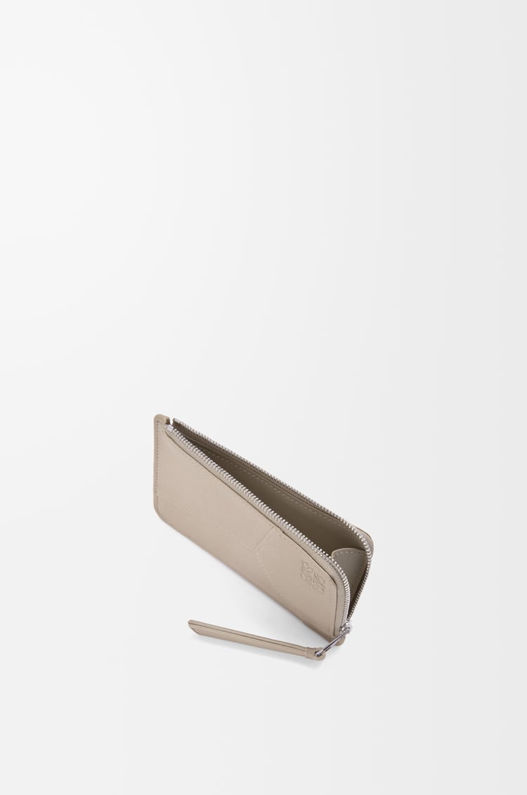 LOEWE 经典牛皮革长款 Puzzle 硬币卡包 麻灰色