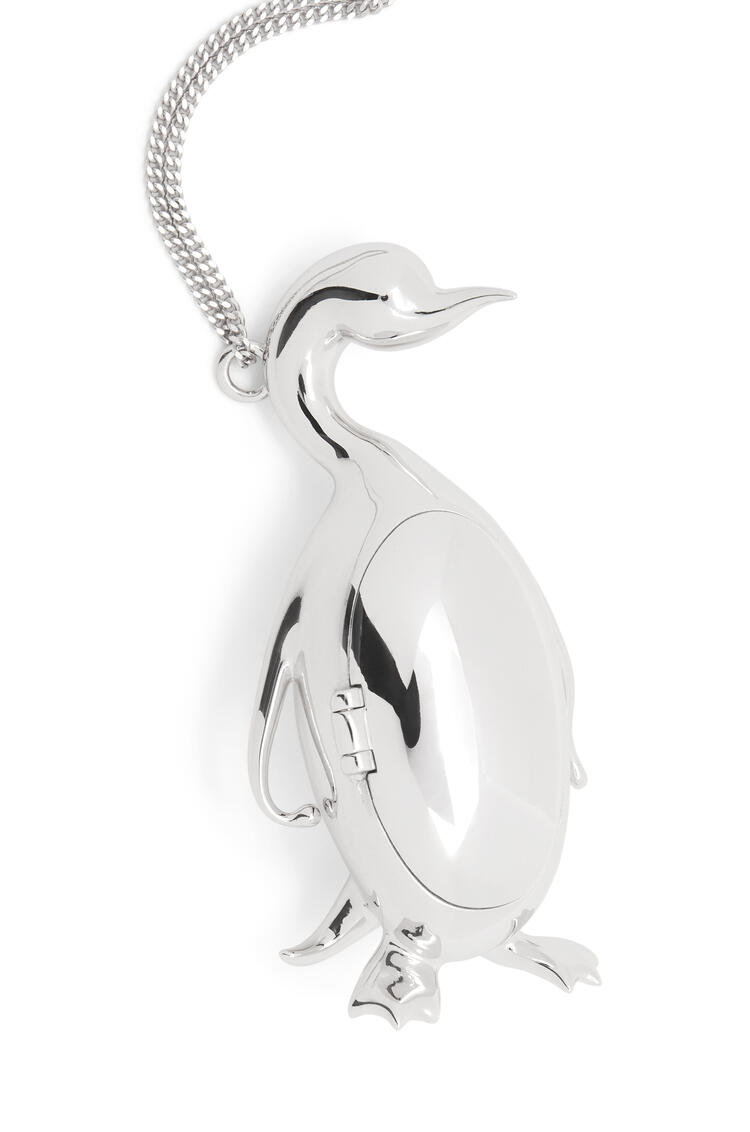 LOEWE Penguin locket necklace in sterling silver Silver