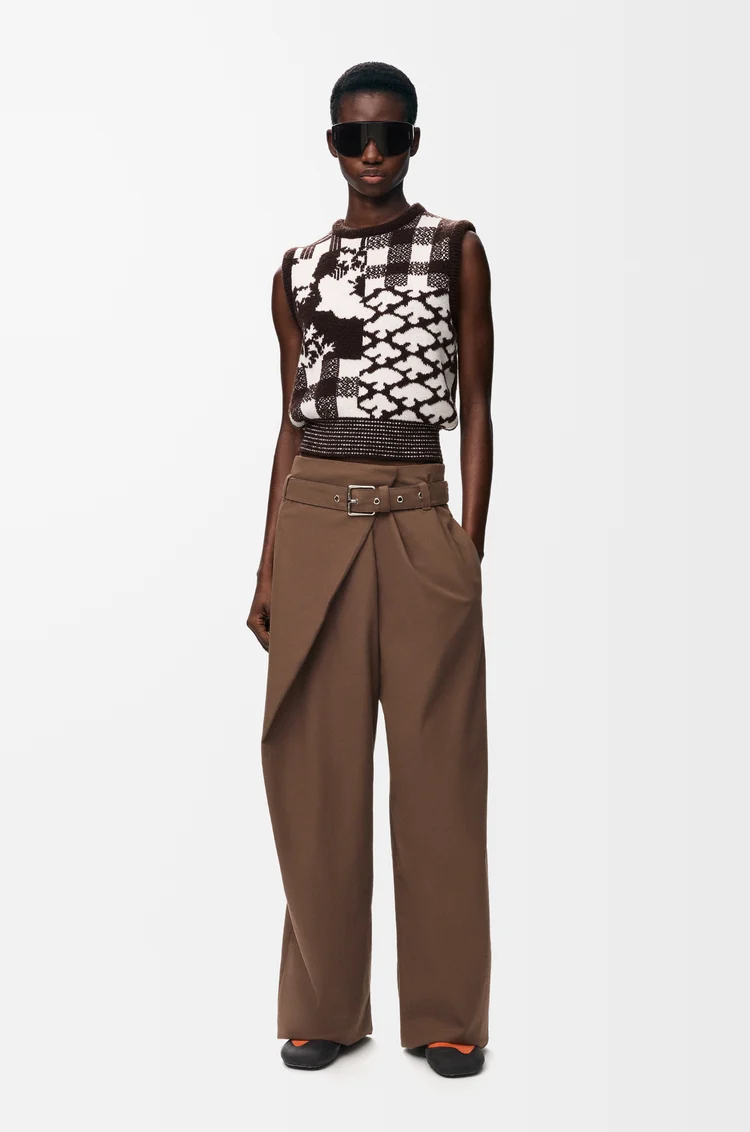 LOEWE Pantalón en algodón Marrón