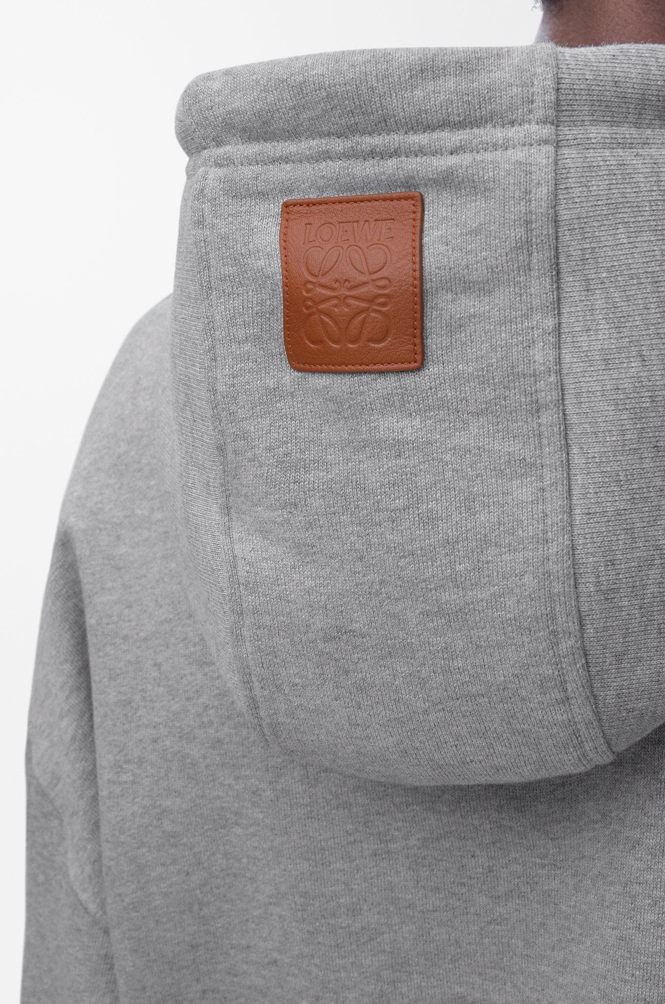LOEWE 棉質寬鬆版型連帽衫 混灰色