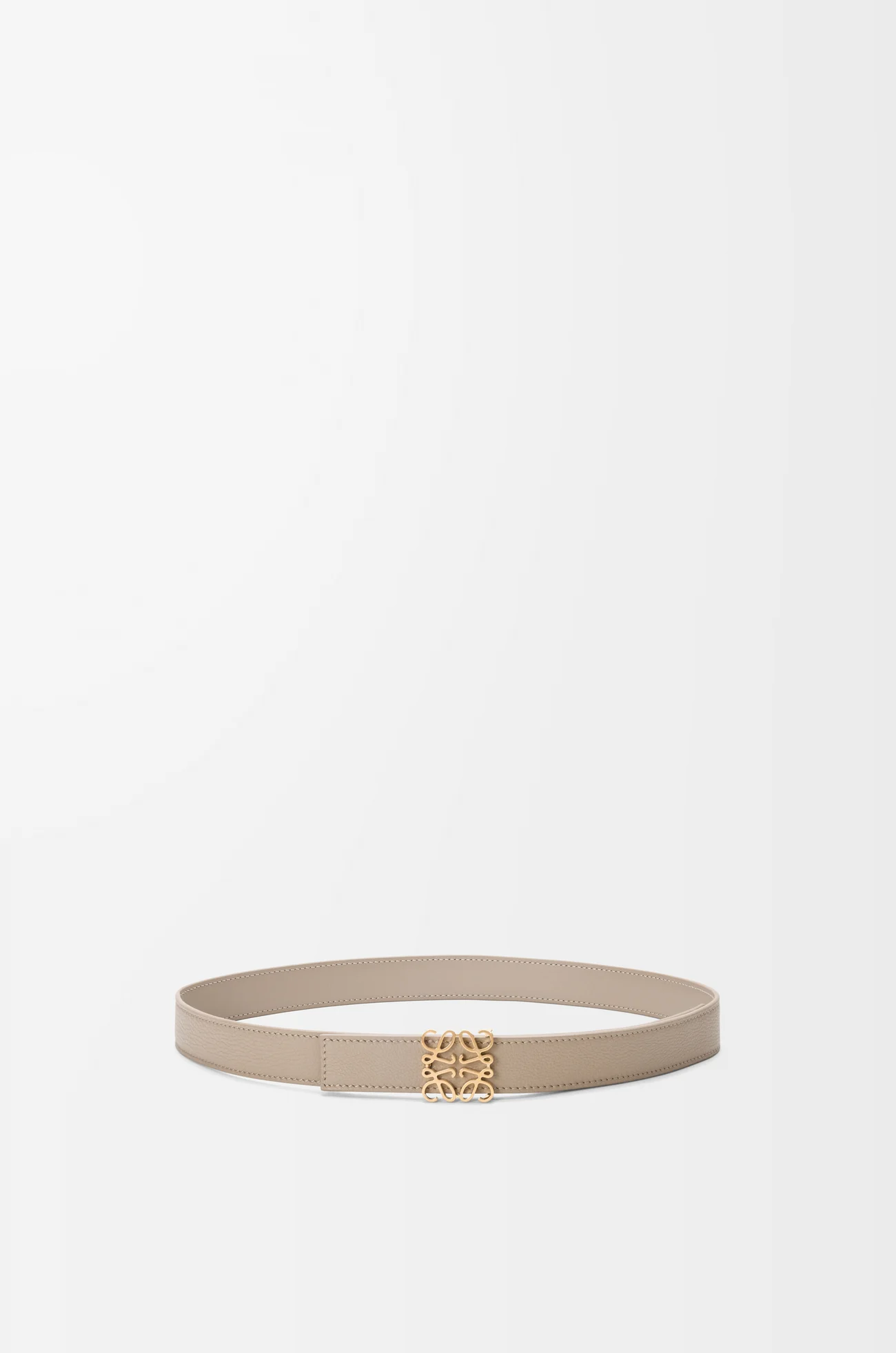 LOEWE リバーシブル アナグラム ベルト（サプルグレインカーフ） クレイ/ゴールド