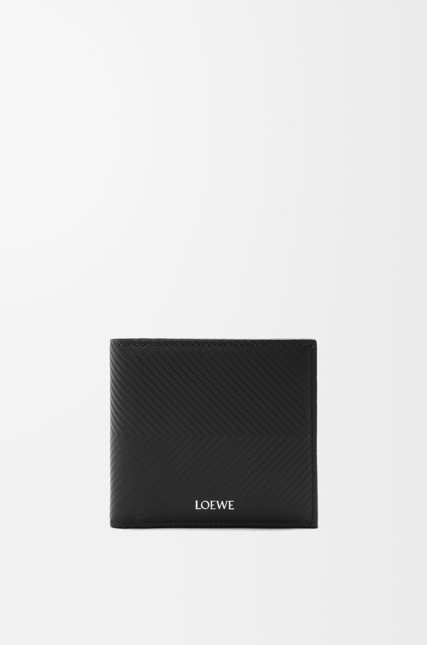 Bifold coin wallet in textured classic calfskin