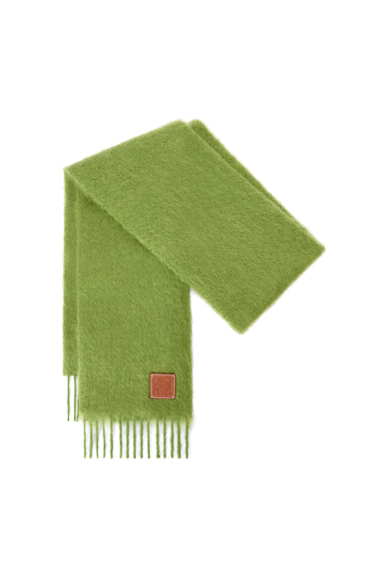 LOEWE Scarf in wool and mohair Lime Green