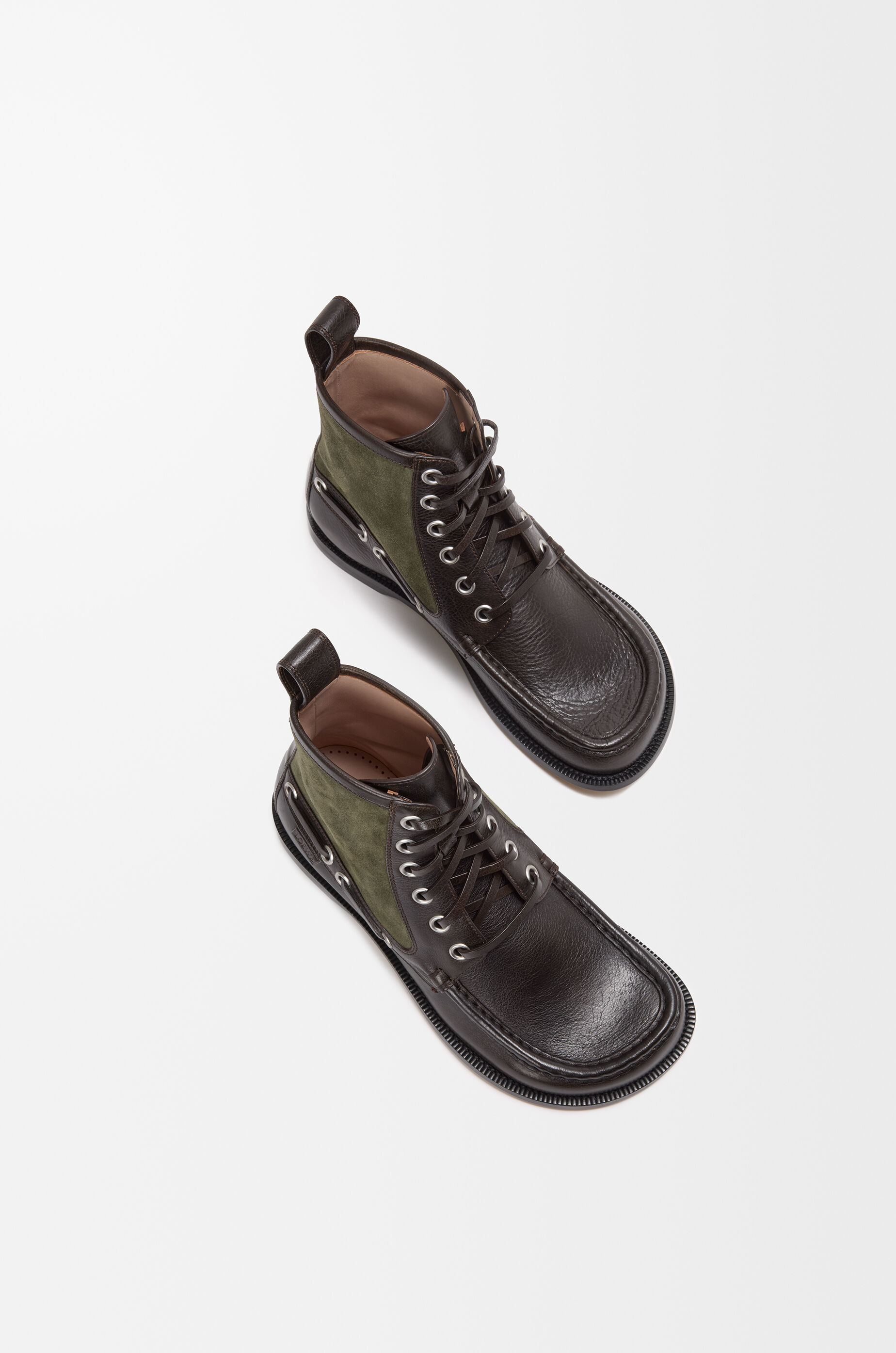 Campo loafer bootie in calfskin and suede calfskin Brown - LOEWE