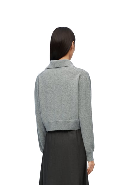 LOEWE Polo sweater in cashmere Grey Melange plp_rd