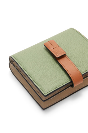 LOEWE Compact zip wallet in soft grained calfskin Rosemary/Tan plp_rd