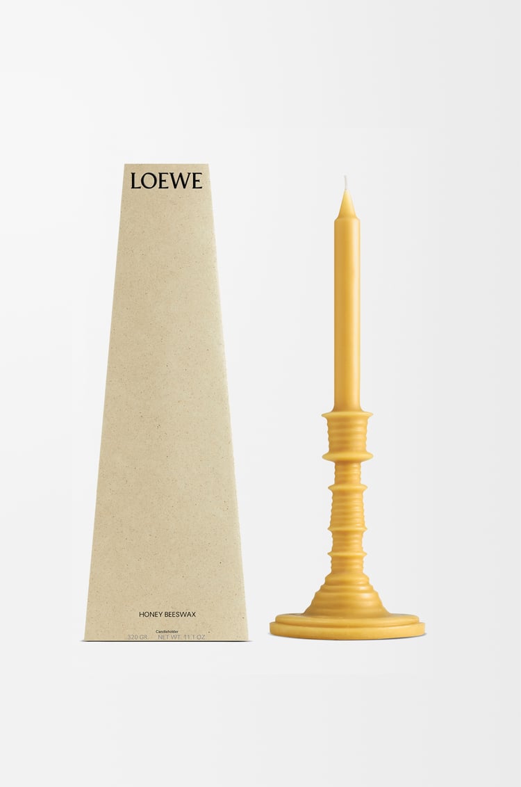 LOEWE Honey beeswax candleholder イエロー
