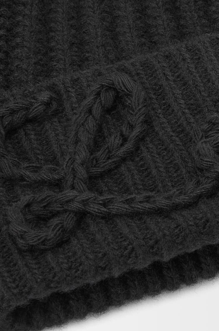 LOEWE Gorro LOEWE en lana Negro
