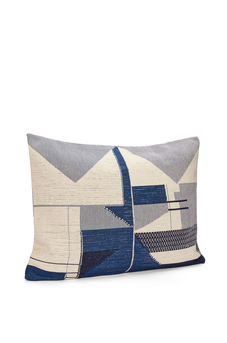 LOEWE Cushion in cotton Blue/Multicolor