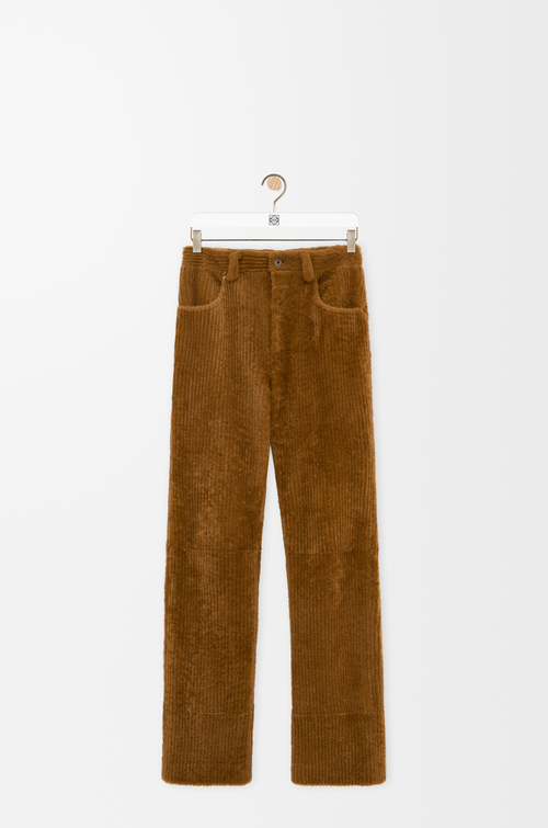 LOEWE Pantalón en pana de lana de oveja Camel