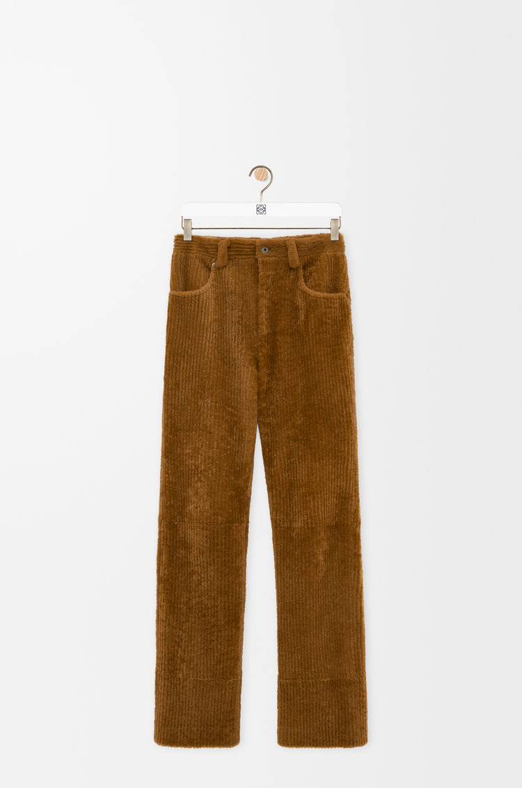 LOEWE Pantalón en pana de lana de oveja Camel