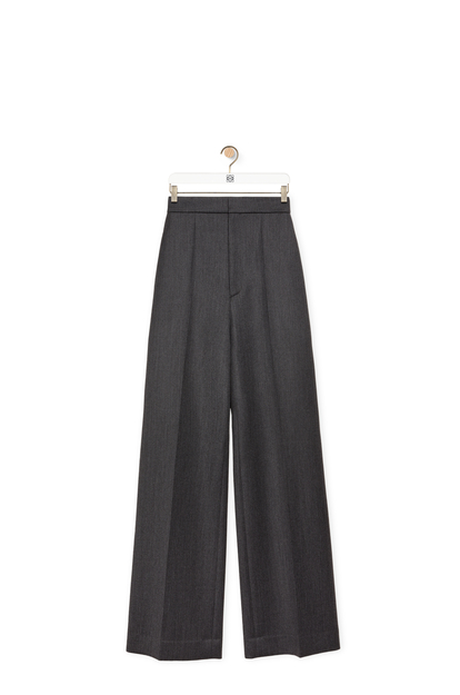 LOEWE High waisted trousers in wool Charcoal