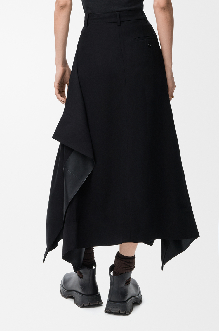 LOEWE Skirt in stretch viscose Black