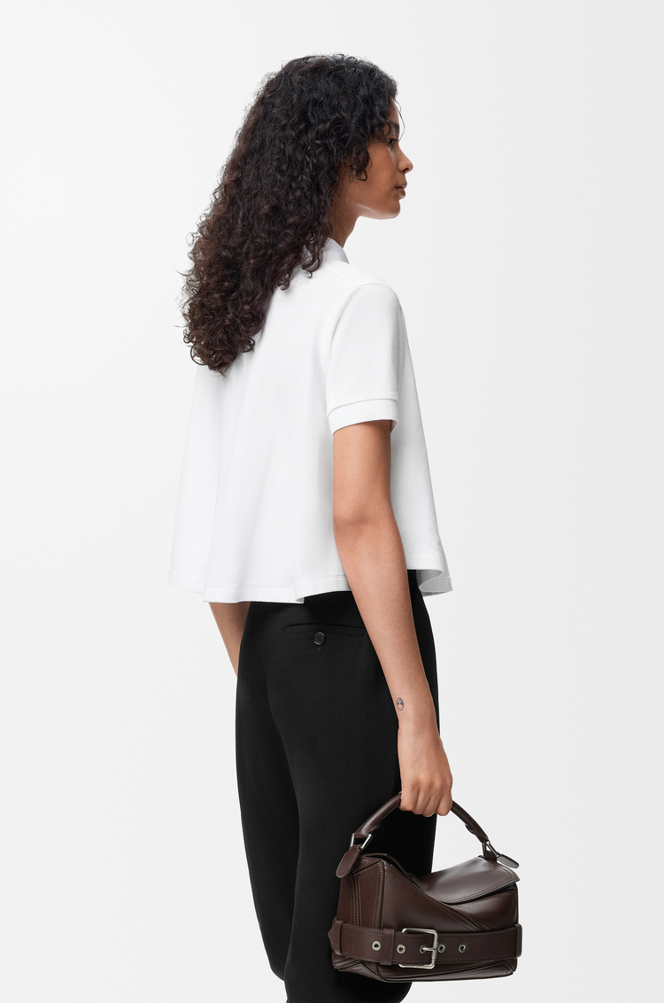 LOEWE Polo trapèze en coton Blanc
