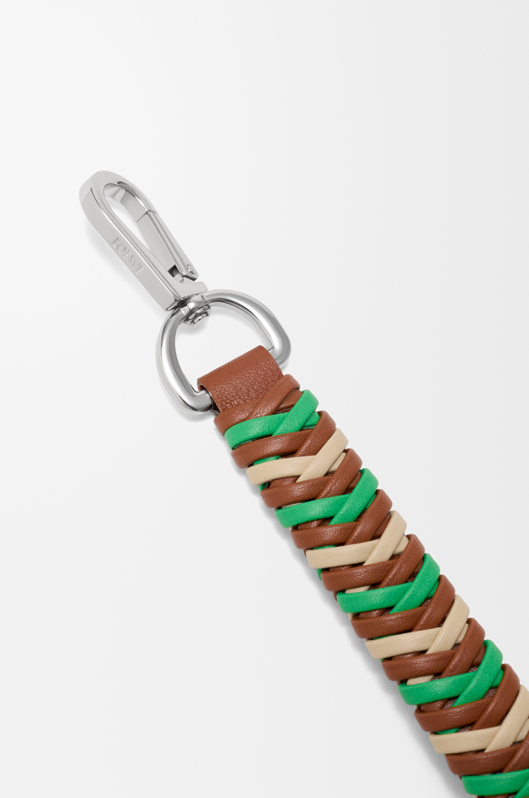 LOEWE 우븐 스트랩 - 가죽 Multicolor/Green