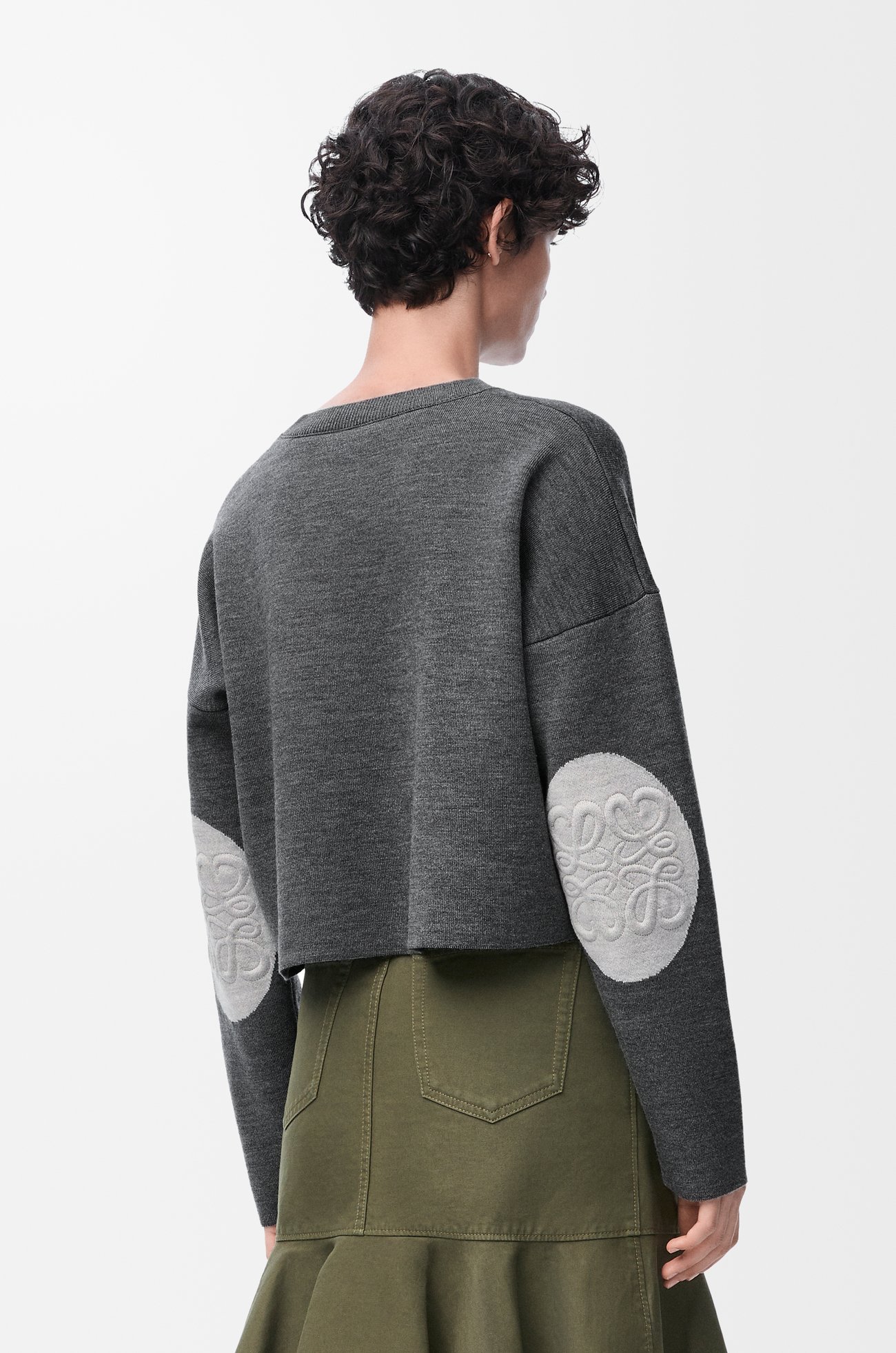 LOEWE 羊毛 Anagram 毛衣 深灰色