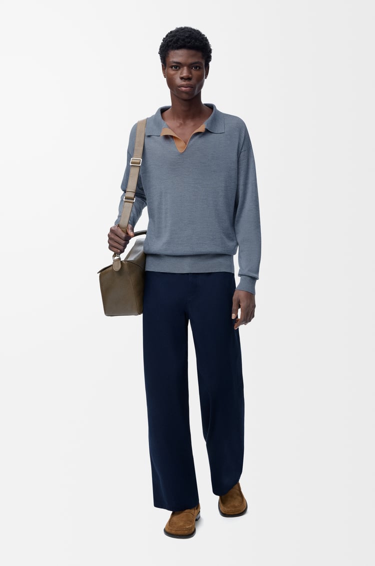 LOEWE 棉质工装长裤 海军蓝