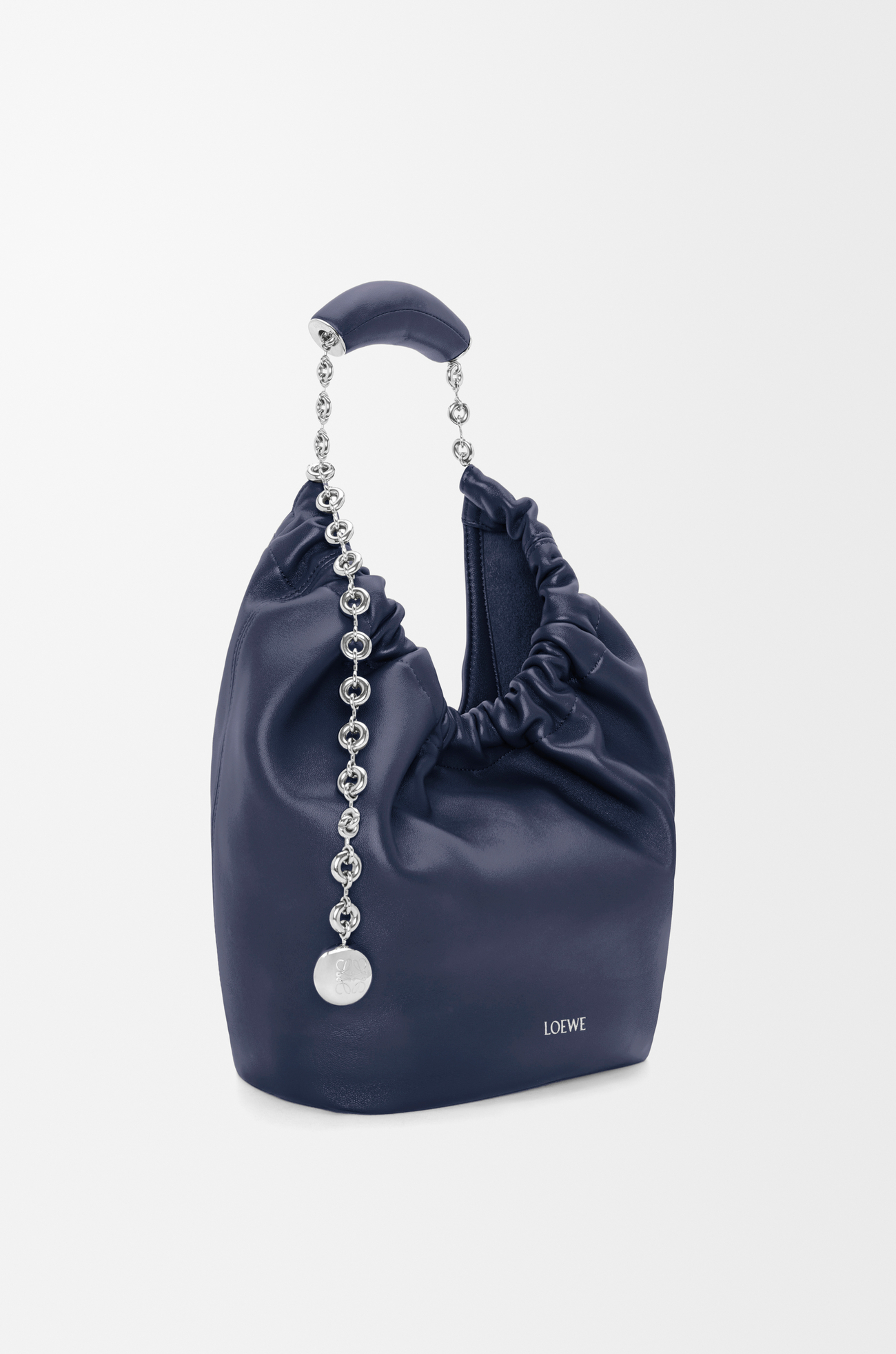 LOEWE Bolso Squeeze pequeño en piel napa de cordero Azul Abismo