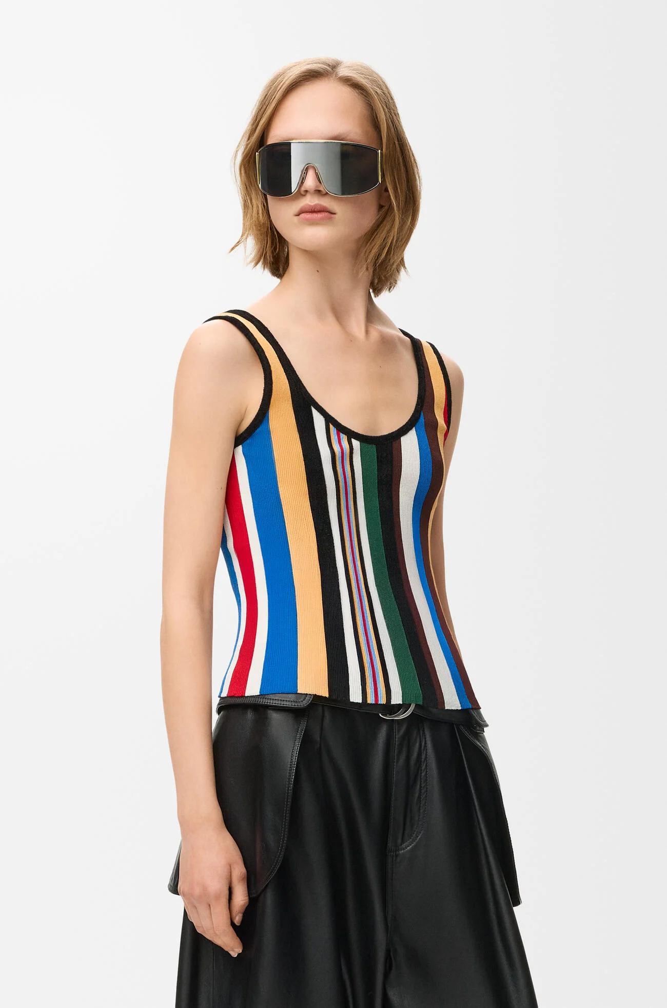 LOEWE Tanktop aus Stretch-Viskosemischung Rot/Mehrfarbig