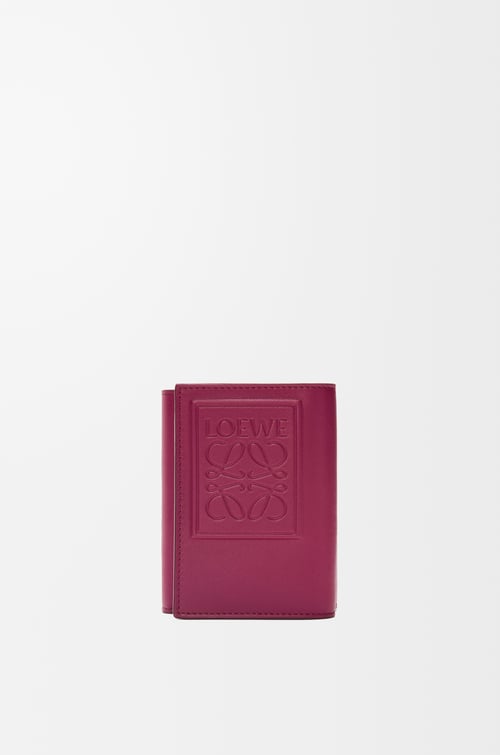 LOEWE Cartera con tres pliegues en piel de ternera Carmesí plp_rd
