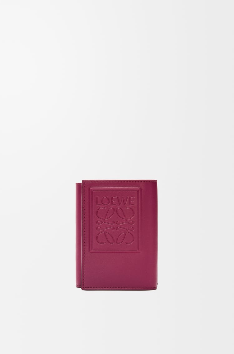 LOEWE Trifold wallet in satin calfskin Crimson