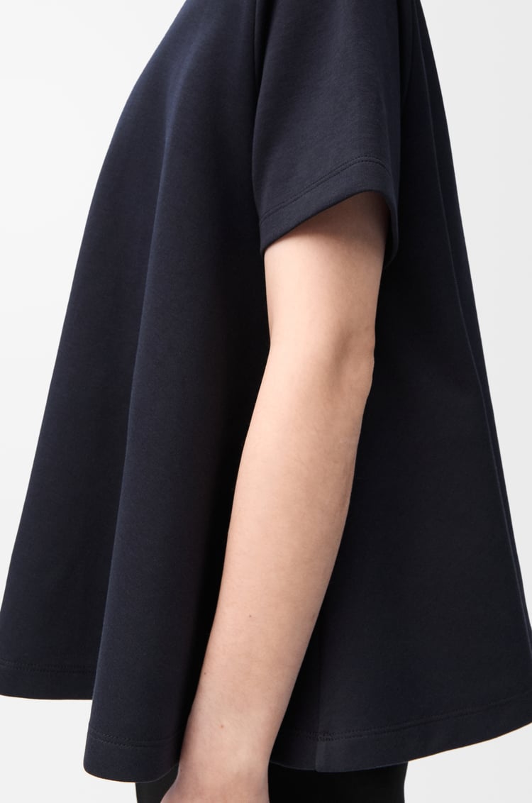 LOEWE Trapeze top in cotton blend Dark Navy Blue