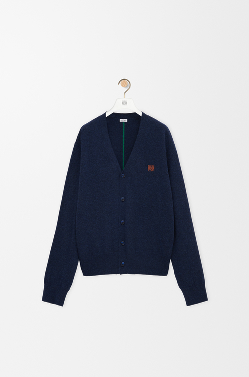 LOEWE Cardigan in wool Navy Blue
