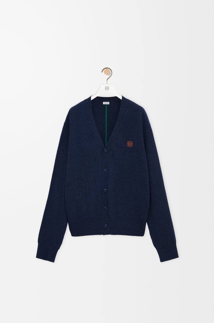 LOEWE Cardigan in wool Navy Blue