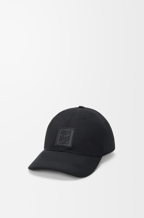 LOEWE Patch cap in canvas Black