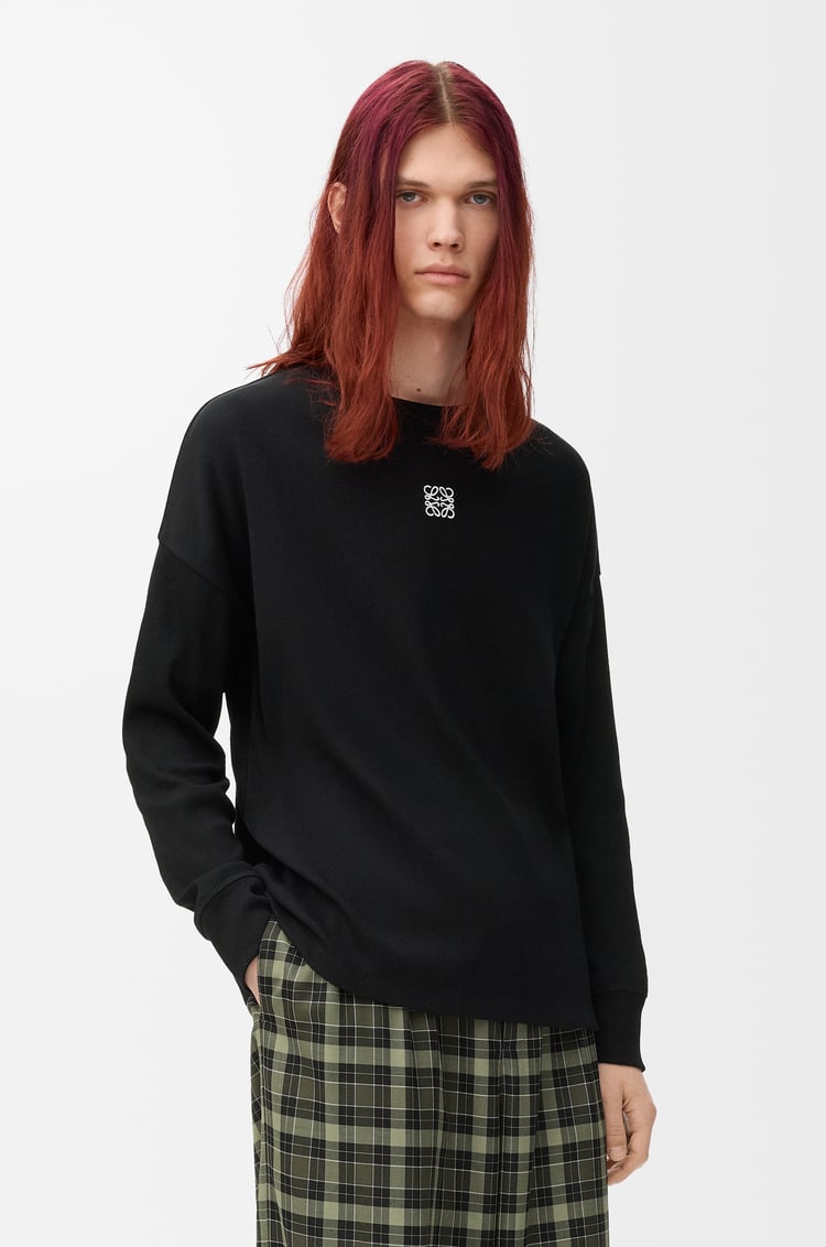 LOEWE Oversized fit long sleeve T-shirt in cotton Black