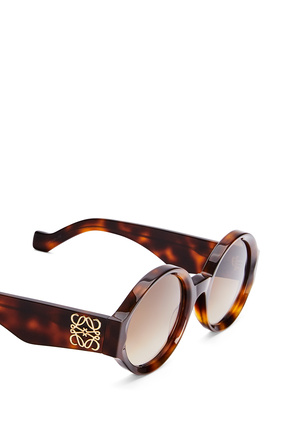 LOEWE Chunky round sunglasses in acetate Brown Havana plp_rd
