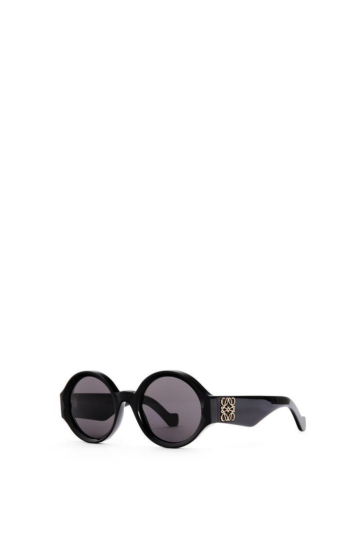 LOEWE Gafas de sol redondeadas y gruesas en acetato Negro pdp_rd
