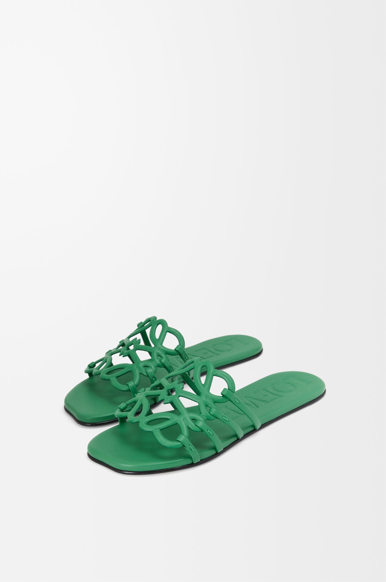 LOEWE ペタル アナグラム スライド（ソフトカーフ） グリーン