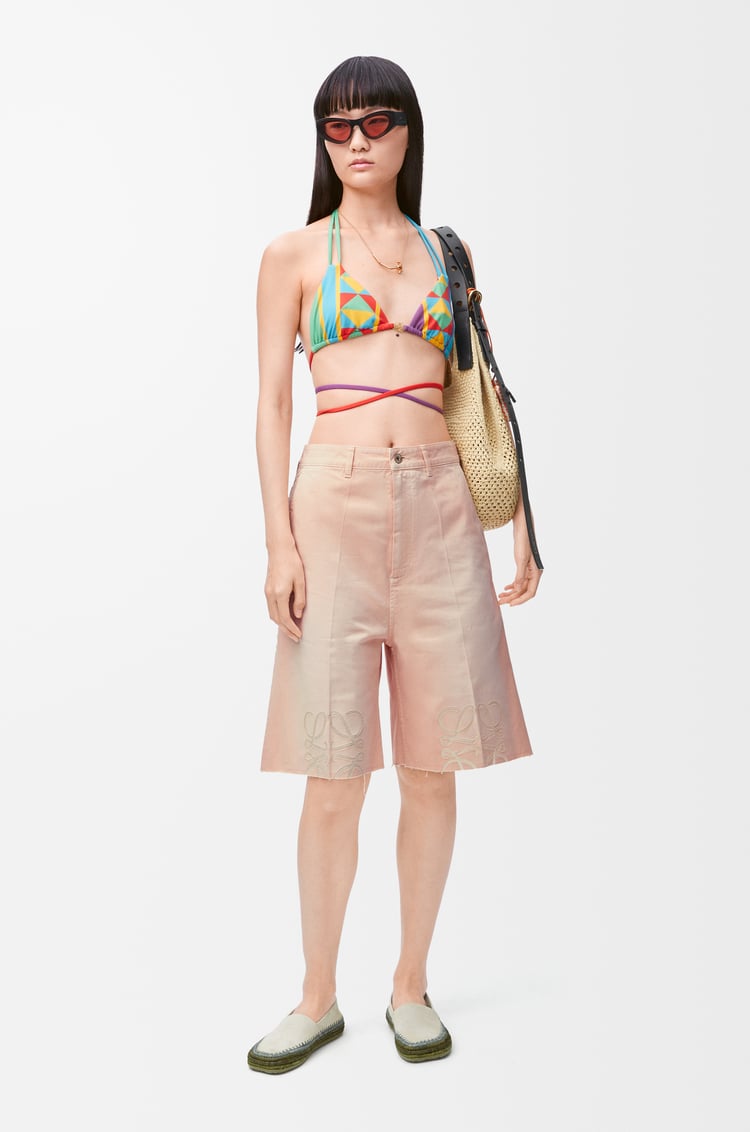 LOEWE Anagram shorts in cotton Light Pink