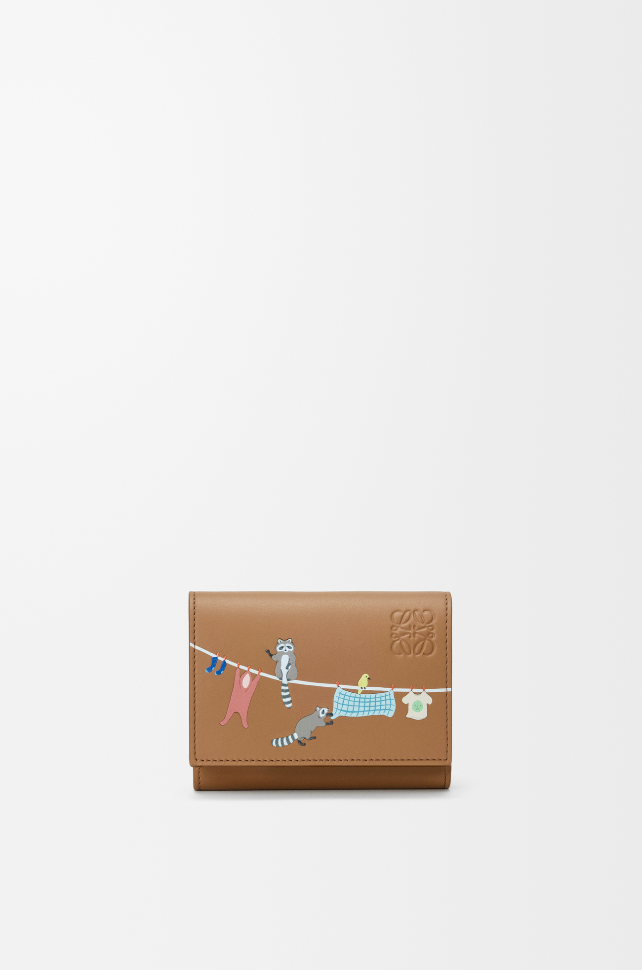 LOEWE アライグマ トライフォールド ウォレット（ナパカーフ） モカ