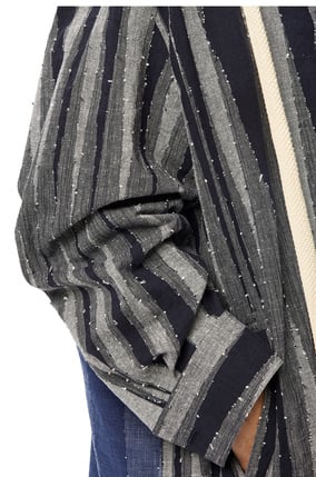LOEWE Parka en patchwork algodón con capucha Multicolor plp_rd