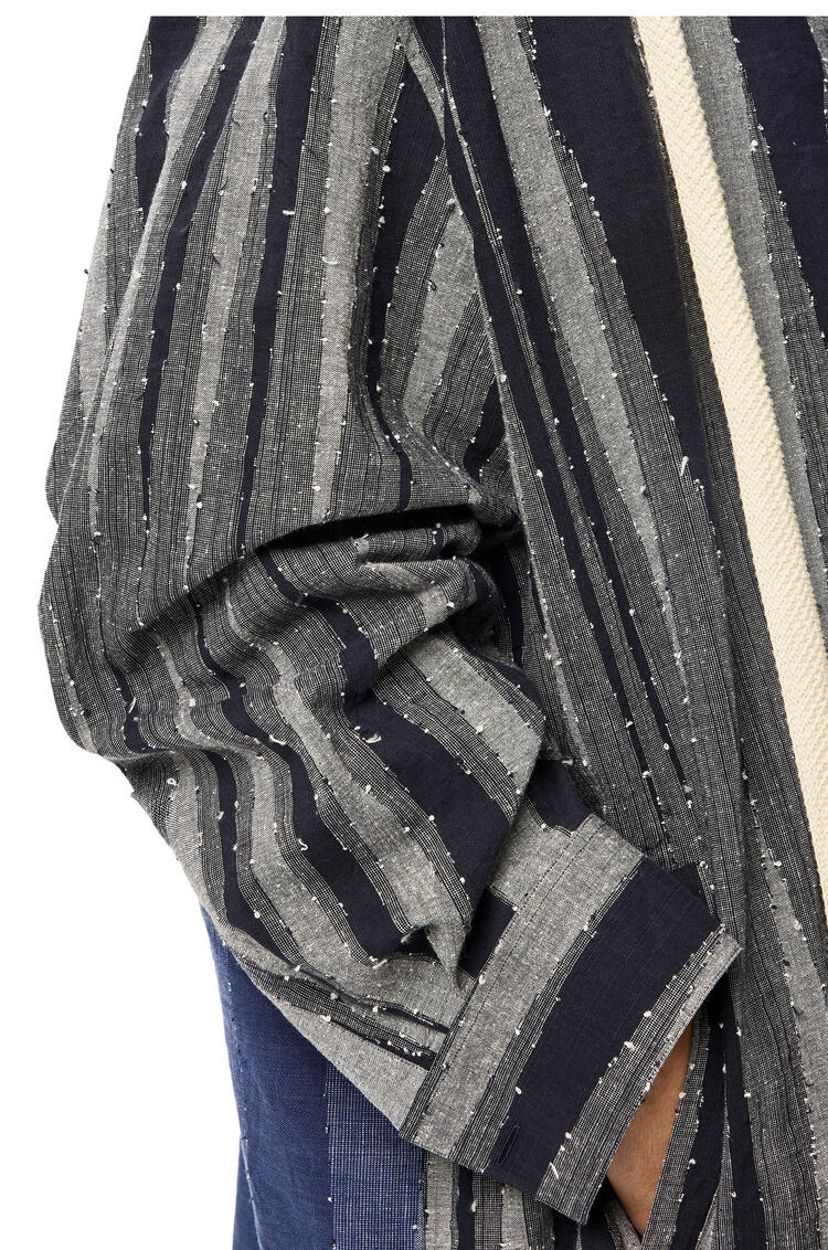 LOEWE Parka en patchwork algodón con capucha Multicolor pdp_rd