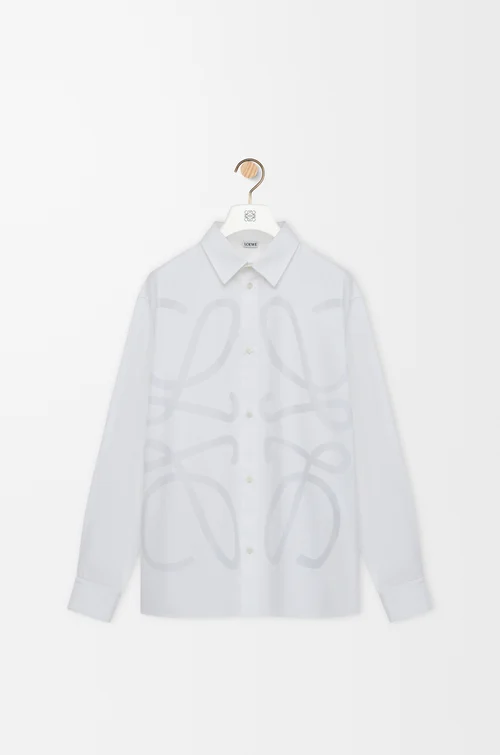 LOEWE Chemise Anagram en coton Blanc