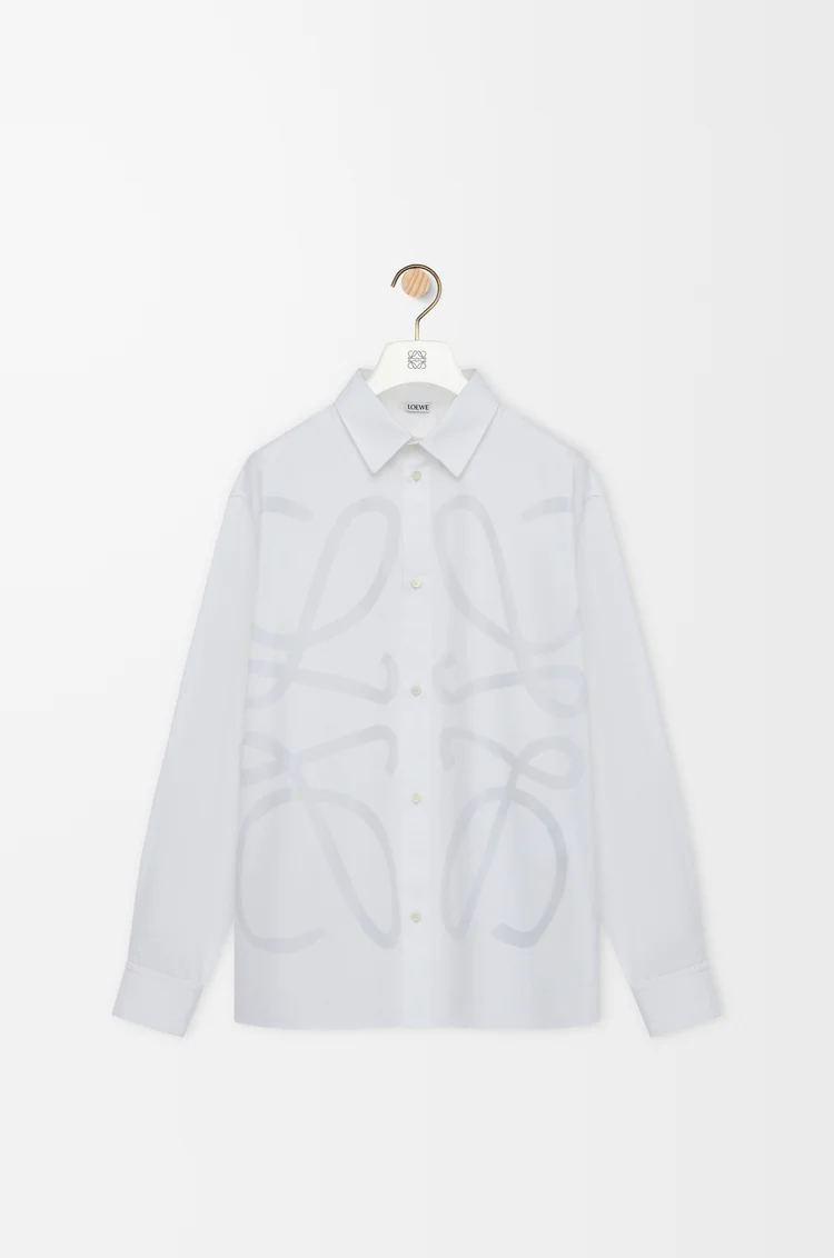 LOEWE Chemise Anagram en coton Blanc